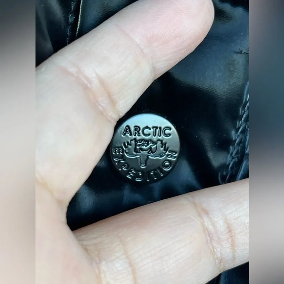 Arctic expedition liquid shine puffer coat with stand collar 2 X - Picture 7 of 16
